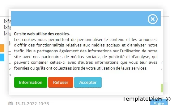 GdprCookie : permission d'utiliser des cookies (update php 8.2)